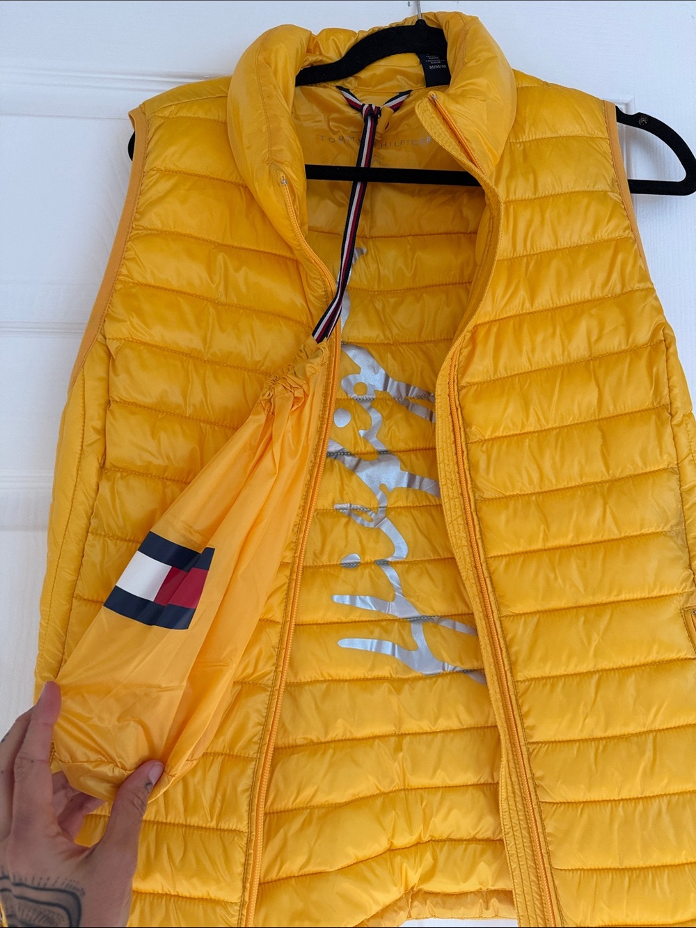 Tommy Hilfiger Yellow Quilted Puffer Vest - Picture 4 of 4